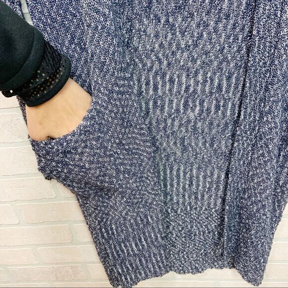 Athleta Long Crochet Knit Open Front Cardigan O6 - Picture 5 of 7